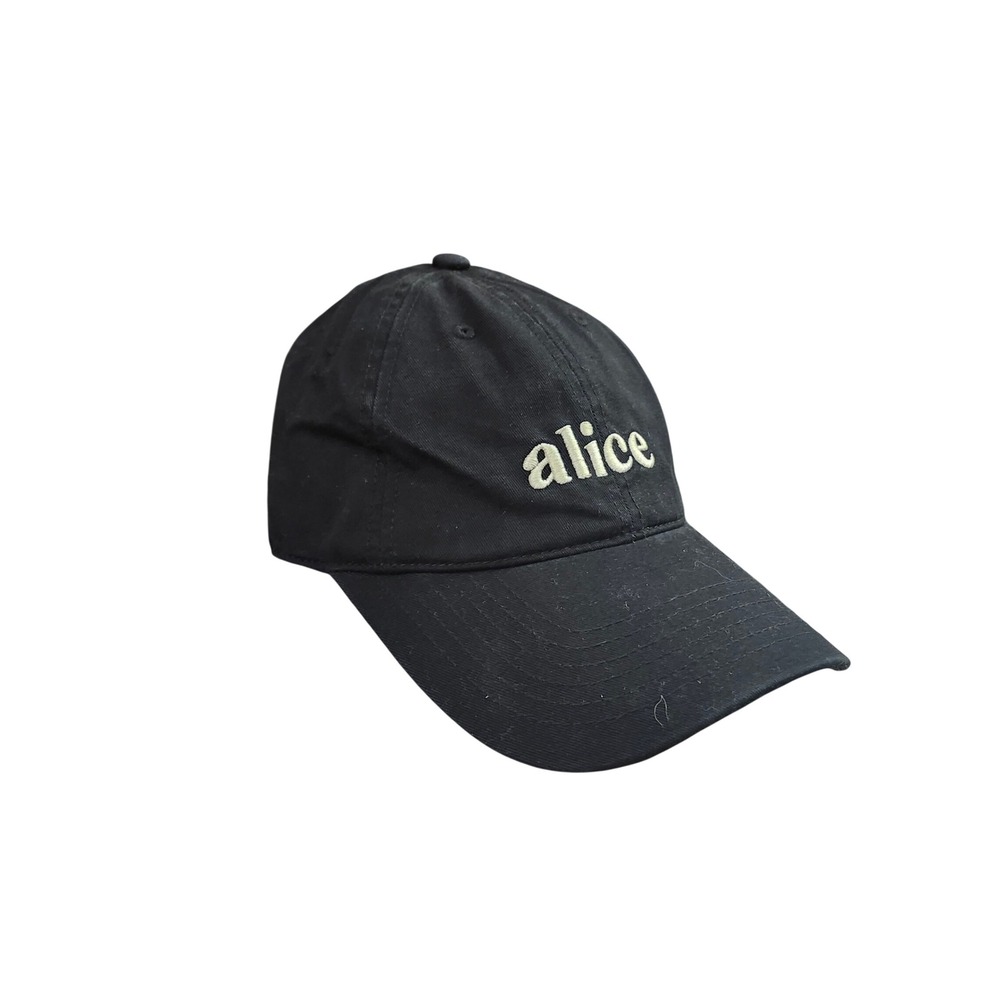 LXZG Alice Mushroom Embroidered Black Cotton Dad Hat Goblincore Retro Cap - Picture 3 of 11